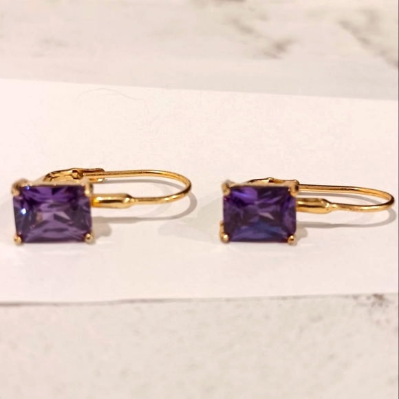 Vintage Amethyst Earrings - Picture 4 of 14